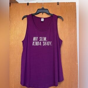 Women’s “Not Slim, Kinda Shady” tank size xl